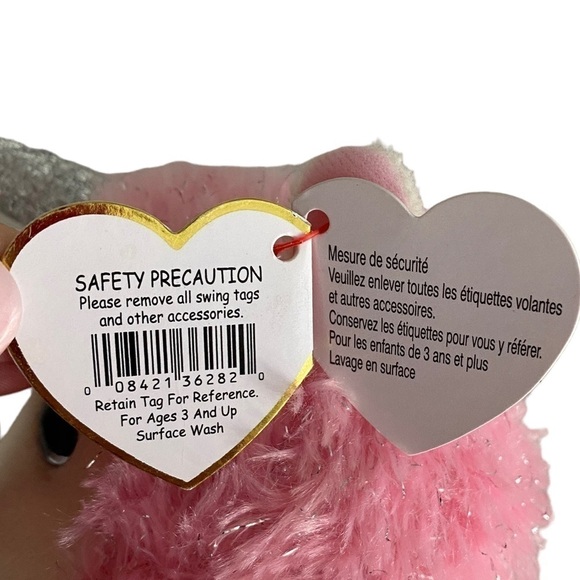 TY Beanie Baby Plush Stuffed Animal LANA the Pink Sparkly Llama Llamacorn NWT - Picture 9 of 13